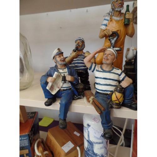 74 - LOVELY COLLECTION OF FISHERMEN FIGURES.