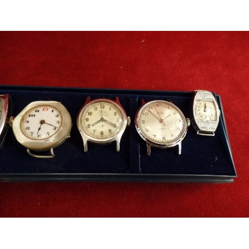 53 - COLLECTION OF EARLY TO MID 20TH CENTURY MECHANICAL WRIST WATCHES. INCLUDES A RARE PIERPONT TRIPLE DA... 