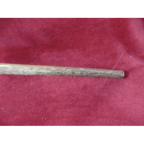 225 - VINTAGE WALKING STICK WITH 'SILVER' HALLMARKED COLLAR