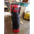 LARGE GYM PUNCH BAG BY BLITZ SPORT. WIPEABLE RED AND BLACK. STRONG HANGING STRAPS AND LOOPS