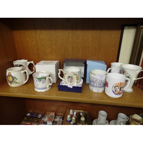 563 - 8 COMMEMORATIVE MUGS - 3 WITH BOXES