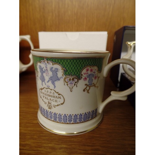 563 - 8 COMMEMORATIVE MUGS - 3 WITH BOXES