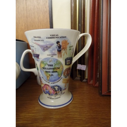 563 - 8 COMMEMORATIVE MUGS - 3 WITH BOXES