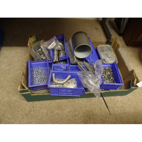 561 - BOX OF SCREWS, NUTS, WASHERS ETC