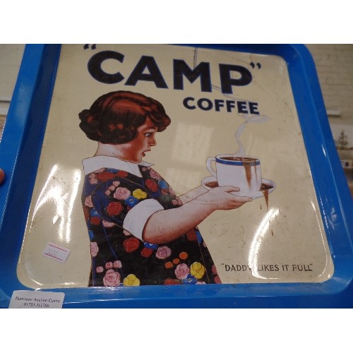 30 - REPRO METAL CAMP COFFEE ADVERTISING TRAY