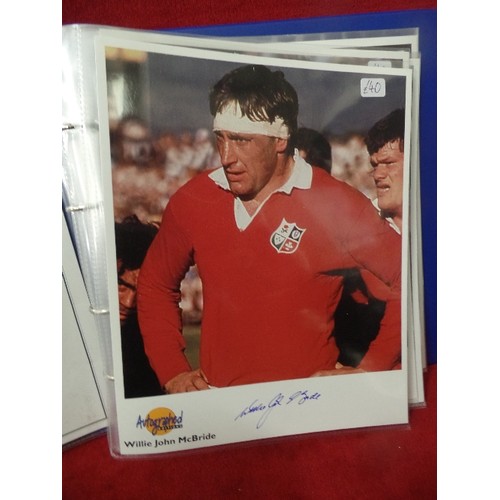 62 - FOLDER OF AUTOGRAPHED EDITIONS SPORTING GREATS  SIGNED PHOTOGRAPH COLLECTION - WILLIE JOHN MCBRIDE, ... 