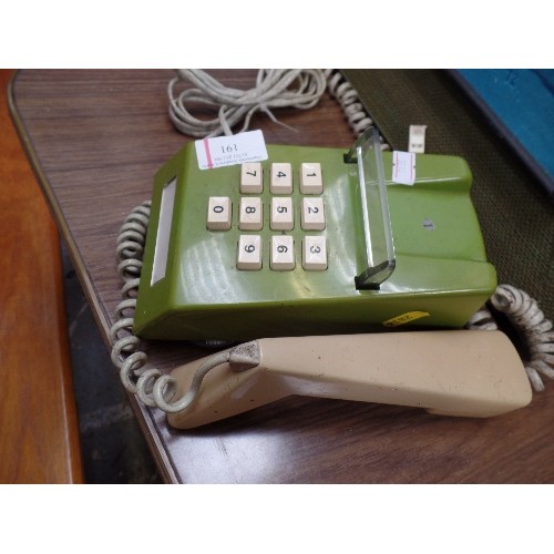 191 - 1970'S RETRO BT TRIMPHONE - RARE TWO TONE LIME GREEN AND CREAM PUSH BUTTON