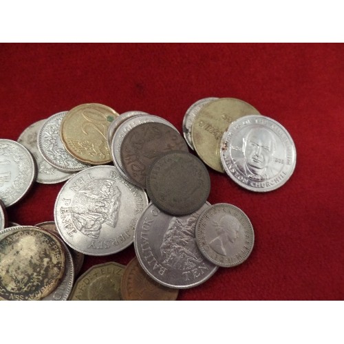 77 - BOX OF MIXED BRITISH COINS VARIOUS VALUES AND DATES