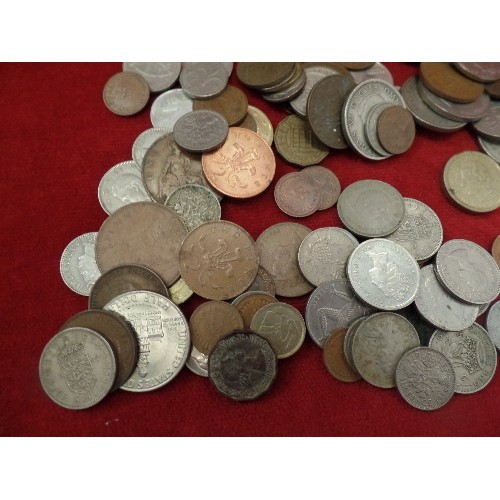 77 - BOX OF MIXED BRITISH COINS VARIOUS VALUES AND DATES