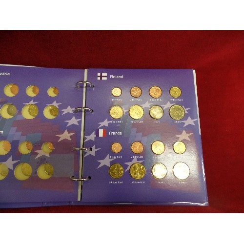 77F - A FOLDER OF THE 12 EURO NATIONS COINAGE - 96 MINT CONDITION COINS IN SEALED PAGES