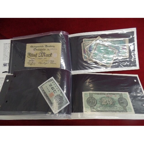 77G - A COLLECTION OF BANK NOTES SUPPLIED BY STANLEY GIBBONS FOR BURMAH OILS OIN 1971. 4 X BOOKLETS WITH 3... 