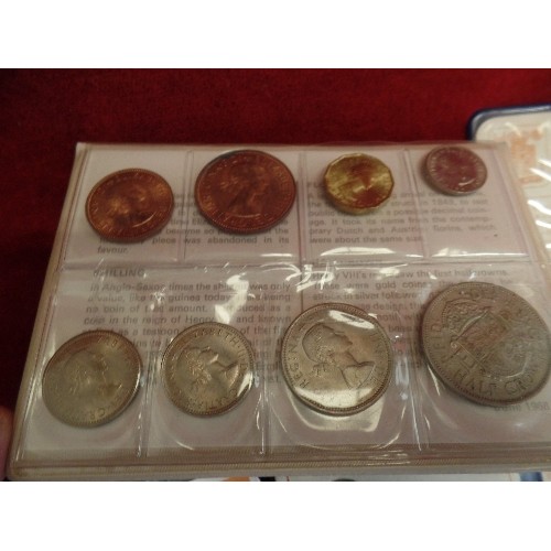 77H - 7 X SETS OF 1971 BRITAINS FIRST DECIMAL COINS - UNCIRCULATED TO EF CONDITION, A BARCLAYS BANK SET OF... 