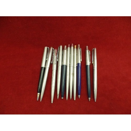 83 - 11 PARKER BALLPOINT PENS VARIOUS TYPES