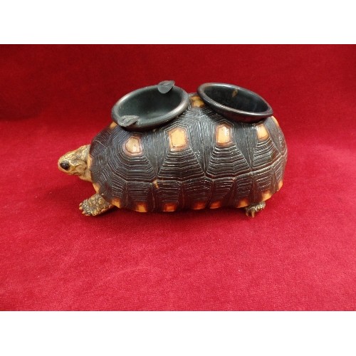 139 - VINTAGE TAXIDERMY TORTOISE ASHTRAY