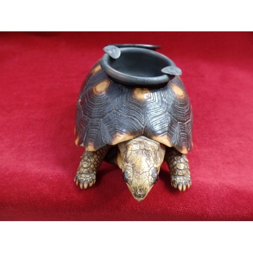 139 - VINTAGE TAXIDERMY TORTOISE ASHTRAY