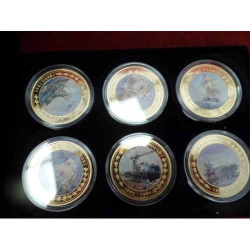 77M - LIMITED EDITION 24 CT GOLD PLATED SET OF 18 COINS 