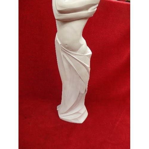 185 - SCULPTURAL PARASTONE FIGURE OF A WOMAN  