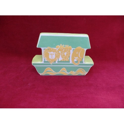 186 - VINTAGE CARLTON WARE NOAH'S ARK MONEY BOX