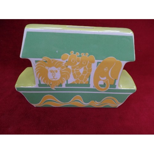 186 - VINTAGE CARLTON WARE NOAH'S ARK MONEY BOX