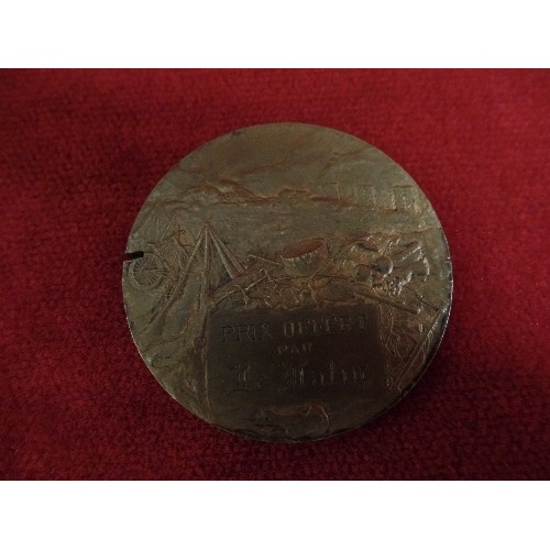 63A - FRENCH MEDAL EARLY 20c PROBABLY FOR SHOOTING MARKED  prize offered by the Martin / prix offert PAR L... 