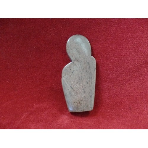 144H - HAND CARVED STONE MODERN MADONNA AND CHILD