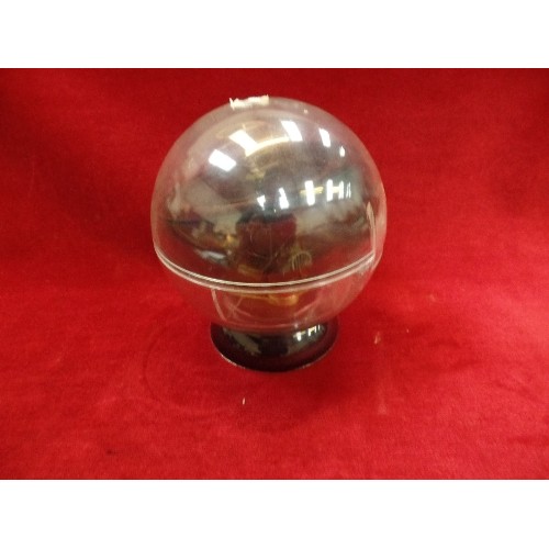RETRO-VINTAGE MUSICAL CLOCK. CLEAR SPHERICAL PERSPEX. PLAYS ANDREW ...