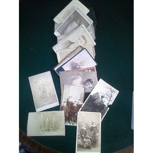 355 - APPROXIMATELY 50 VICTORIAN AND EDWARDIAN CARTE DE VISITE PHOTOGRAPHS - MOSTLY LINCOLN & BOSTON PHOTO... 