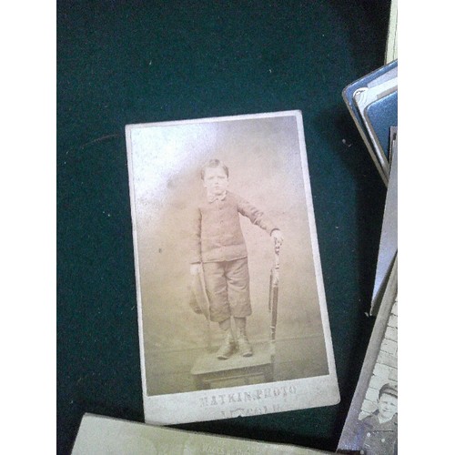 355 - APPROXIMATELY 50 VICTORIAN AND EDWARDIAN CARTE DE VISITE PHOTOGRAPHS - MOSTLY LINCOLN & BOSTON PHOTO... 