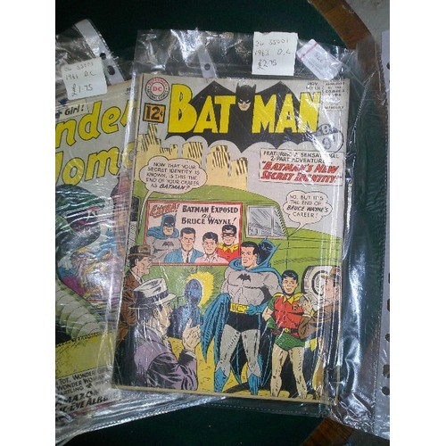 363A - 5 ORIGINAL 1960'S SUPERMAN COMICS BY DC INCLUDING BAT MAN 1963, DETECTIVE COMICS 1963, WONDER WOMAN ... 