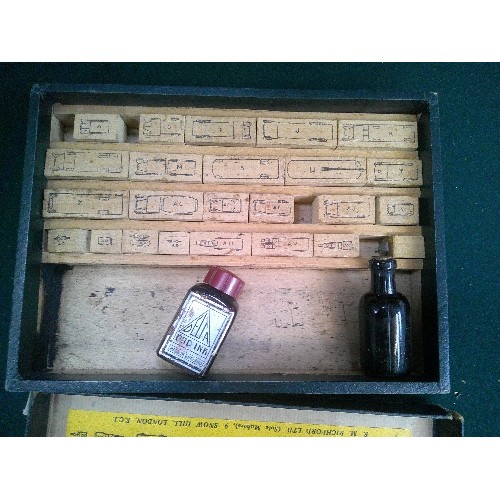 VINTAGE "SIMPLEX ACCIDENT REPORTER" NO 2 MODEL WITH WOODEN BLOCK