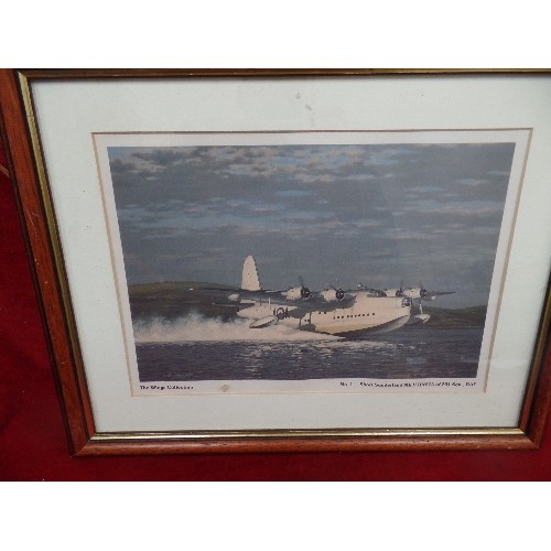 385D - TWO FRAMED LIMITED EDITION PRINTS (250 PRINT RUN) OF A LANCASTER BOMBER 