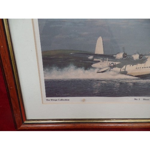 385D - TWO FRAMED LIMITED EDITION PRINTS (250 PRINT RUN) OF A LANCASTER BOMBER 