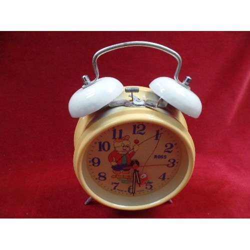 2 X MECHANICAL COLLECTORS ALARM CLOCKS. WITH MOVING PARTS. ON ONE THE