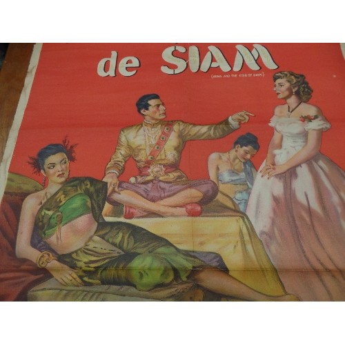 357 - RARE ORIGINAL 1946 ARGENTINIAN MOVIE POSTER FOR ANNA AND THE KING OF SIAM - STARRED REX HARRISON, IR... 