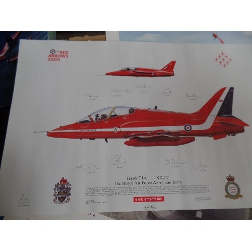 385G - A VERY GOOD COLLECTION OF RED ARROWS LIMITED EDITION PRINTS, MOSTLY WITH ORIGINAL PENCIL SIGNATURES ... 