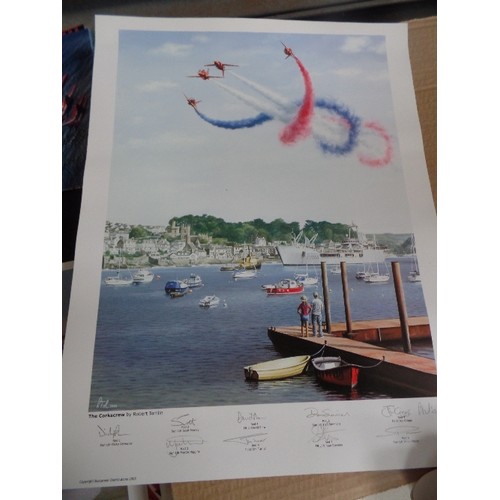 385G - A VERY GOOD COLLECTION OF RED ARROWS LIMITED EDITION PRINTS, MOSTLY WITH ORIGINAL PENCIL SIGNATURES ... 