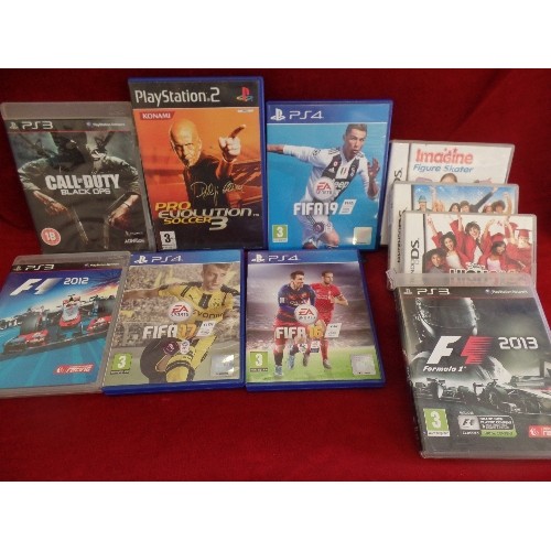 90 - PLAYSTATION/NINTENDO DS GAMES. INC F1, FIFA, HIGH SCHOOL-MUSICAL ETC.