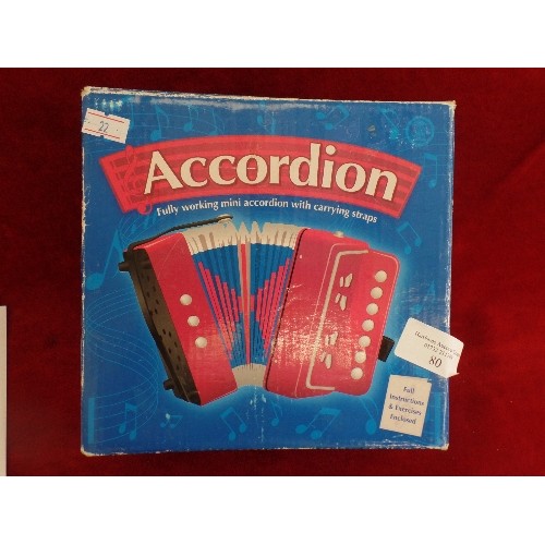 80 - MINI ACCORDIAN. IN ORIGINAL BOX.