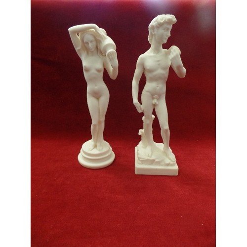 119 - PAIR OF GREEK/ROMAN FIGURES INCLUDING DAVID