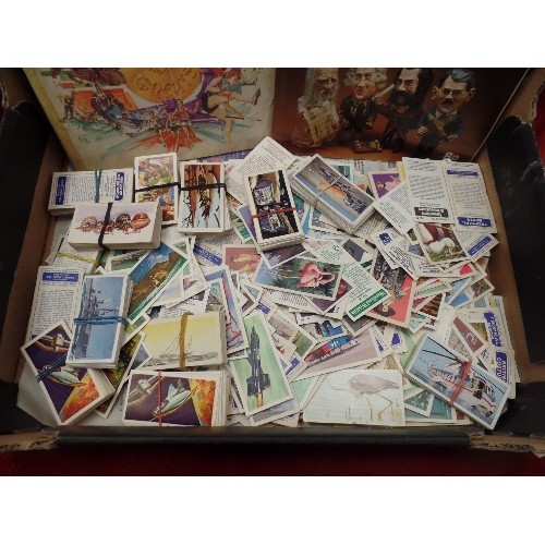 137 - COLLECTABLE CIGARETTE AND BROOKE- BOND TEA CARDS. TOGETHER WITH 2 ALBUMS OF CARDS, 'OLYMPIC GREATS' ... 