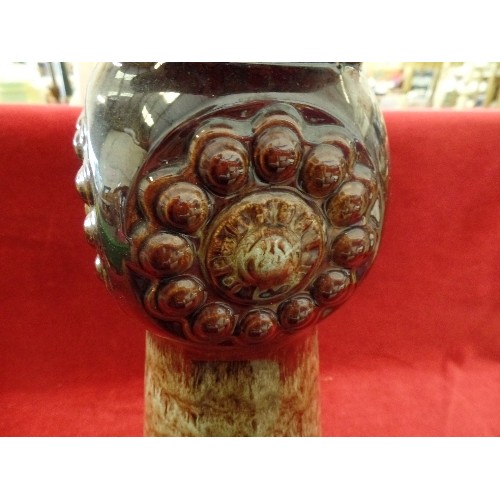 138 - TALL VINTAGE WEST GERMAN VASE. UNUSUAL SHAPE.