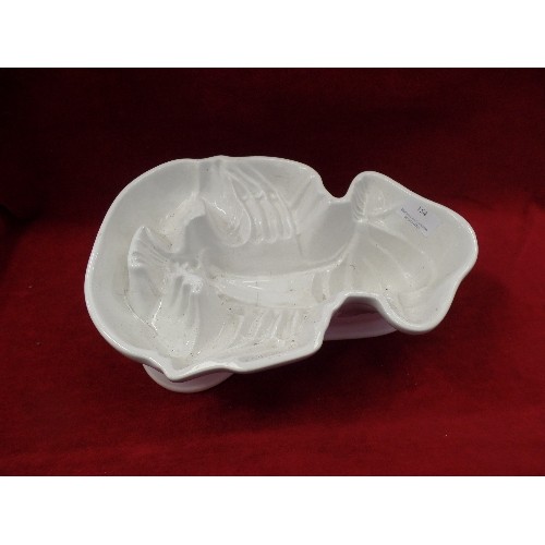 154 - LARGE CERAMIC ICTC LOBSTER MOULD. HAIRLINE CRACKS.