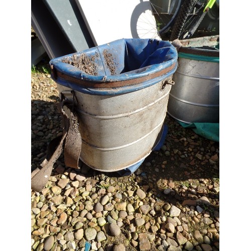 376 - 4 X ALUMINIUM & CANVAS FRUIT-PICKERS 'BASKET' WITH HARNESS.