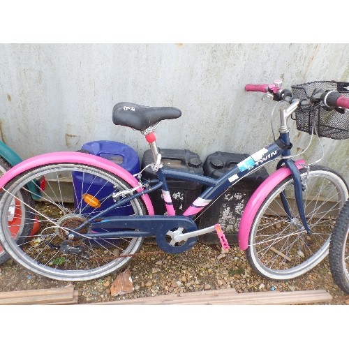 383 - GIRLS BIKE. B-TWIN. PINK & BLUE.