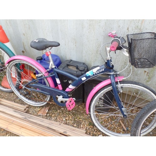 383 - GIRLS BIKE. B-TWIN. PINK & BLUE.