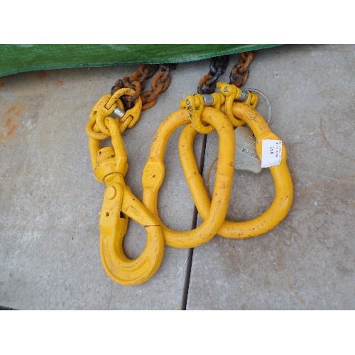 359 - GRADE 8 LIFTING CHAIN, WITH HOOKS AND RINGS. 1600 KG.