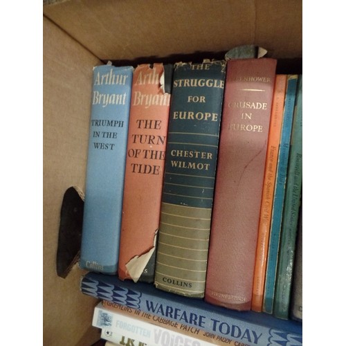 503 - LARGE CRATE FULL OF GOOD QUALITY MILITARY/WAR RELATED BOOKS. INC, 'THE EDEN MEMOIRS-FACING THE DICTA... 