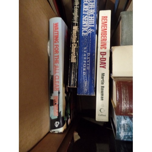 503 - LARGE CRATE FULL OF GOOD QUALITY MILITARY/WAR RELATED BOOKS. INC, 'THE EDEN MEMOIRS-FACING THE DICTA... 