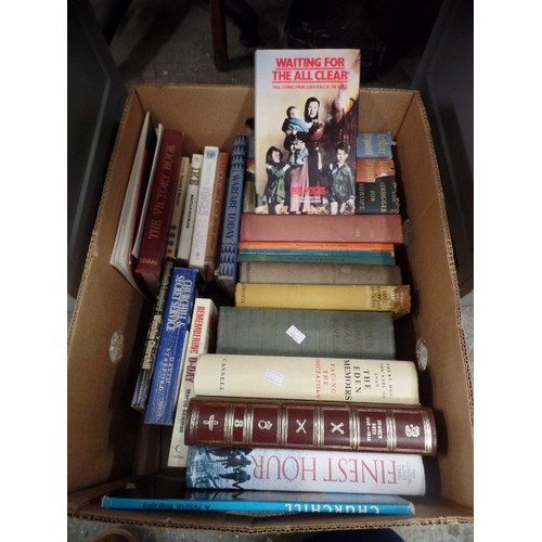 503 - LARGE CRATE FULL OF GOOD QUALITY MILITARY/WAR RELATED BOOKS. INC, 'THE EDEN MEMOIRS-FACING THE DICTA... 