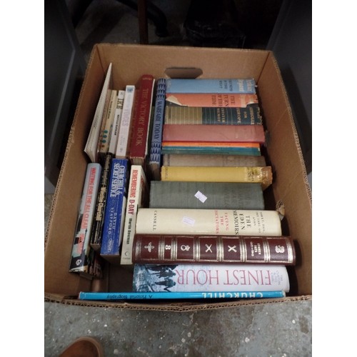 503 - LARGE CRATE FULL OF GOOD QUALITY MILITARY/WAR RELATED BOOKS. INC, 'THE EDEN MEMOIRS-FACING THE DICTA... 